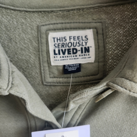 New! AE Oversized 60% Cotton  Fleece  shacket Sz 1 Xlarge & 1 Large - Picture 8 of 14